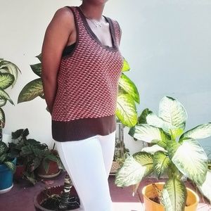 Talbots Low Scoop Sleeveless Sweater Vest